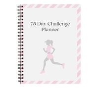 Planificateur de défi de 75 jours à double spirale - Planificateur quotidien pour régime, entraînement, lecture, carnet de suivi - Journal d'entraînement pour adultes - 21 x 14 cm