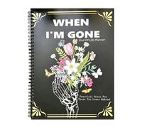Planificateur de fin de vie, livre de souvenirs pour seniors, 28,5 x 22 cm, journal de préparation, informations personnelles portables, journal de vœux finaux pour la planification successorale, les