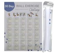 Planificateur de fitness mural 30 jours | Feuille de journal du défi d'entraînement de planification rapide, élaboration d'affiches vide pour les jeunes adolescents pour les hommes