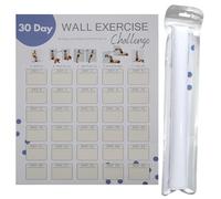 Planificateur de fitness mural de 30 jours - Affiche journal d'exercice vide, affiche de défi d'entraînement | Défi de l'entraînement pour maison et le gymnase, Fiche de graphique des entraîneme