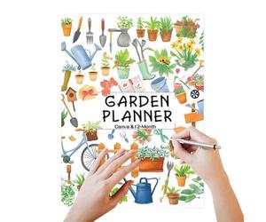 Planificateur de Jardinage, Carnet de Planification Jardin sur 12 Mois, Suivi des Cahier de Planification pour Passionnés Serre Potager surélevé Arrière-cour