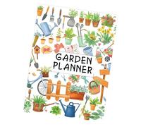 Planificateur de jardinage complet pour potager - 12 mois - Suivi de l'entretien des plantes - Carnet de planification de jardinage - Outil d'architecture de paysage