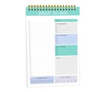Planificateur de la bobine non daté - Agenda élégant à | Journal, carnet à couverture rigide, organiseur de liste de tâches, agenda bloc-notes, outil de gestion du temps fonctionnel