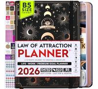 Planificateur de la Loi de l’Attraction 2026 - Planificateur hebdomadaire et mensuel de janvier à décembre | Organisateur de vie pour les objectifs, la productivité et la pleine conscience