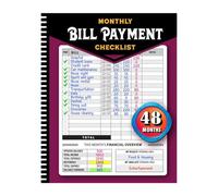 Planificateur de liste de contrôle de paiement de factures - Liste de contrôle mensuelle de gestion des factures | Carnet de suivi des factures, carnet de gestion pour la famille | Liste de contrôle