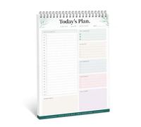 Planificateur de listes de choses à faire - Bloc-notes non daté (vert) | 104 pages, 52 feuilles imprimées duplex, couverture imperméable, double spirale, bureau et école organisées
