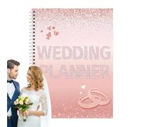 Planificateur de mariage, journal de mariage étincelant, carnet de planification de mariage, section de liste de vérification, pages de suivi du budget, idéal pour les couples de fiançailles ou la