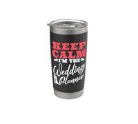 Planificateur de mariage « Keep Calm I'm The Wedding Coordinator » Gobelet isotherme en acier inoxydable double paroi