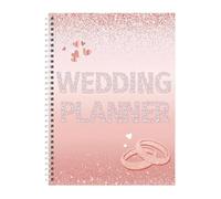 Planificateur de mariage, livre et organisateur de mariage - Organiseur de planificateur de mariage scintillant | Accessoires de mariage, gestion budgétaire, livre de souvenirs pour engagements