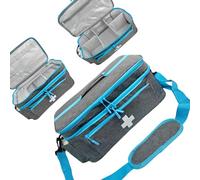 Planificateur de médicaments facile à transporter mettant en évidence les tirettes et les attaches pour appendice aux sacs de voitures, plan pliable et transportable pour trois mille navetteurs