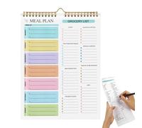 Planificateur de Menus Hebdomadaire - 52 Feuilles À Ressort Bloc De Liste De Courses Et Planification | Planificateur de Repas Hebdomadaire Liste de Courses - Pour Cuisine Intérieur Maison Ménage Port