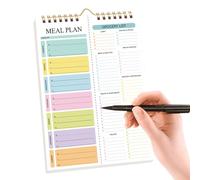 Planificateur de Menus Hebdomadaire | 52 Feuilles avec pour Liste de Courses et Bloc de Planification Alimentaire - Planificateur De Préparation De Repas Et Liste De Courses,Pour Ménage Cuisine Intéri
