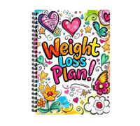 Planificateur de motivation pour perte de poids, carnet à spirale A5, 104 pages, journal de suivi de fitness avec guide d'auto-discipline, 52 formulaires de gestion hebdomadaires