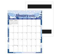 Planificateur de mur magnétique - Board de calendrier compact de 14,49 pouces pour la maison, étudier avec une fonction à rebours résistant aux taches, organisateur de calendrier quotidien pour le sal