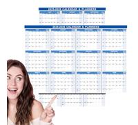 Planificateur De Mur Non Daté - Calendrier Mural Double Face 2025-2026 | Planificateur Effaçable Laminé, Calendrier Effaçant À Sec Horizontal/Vertical Pour L'organisation De La Maison