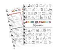 Planificateur de nettoyage et d'organisation du TDAH, planificateur de nettoyage du TDAH, calendrier de nettoyage domestique et liste de gestion, graphique, organisateur de gestion de liste de ménages