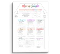 Planificateur de nettoyage hebdomadaire - Calendrier de nettoyage quotidien, hebdomadaire et mensuel et liste de contrôle, traceur des tâches ménagères | 50 feuilles détachables non datées | A4