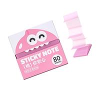Planificateur de notes adhésives Transparent Boîte à mémos clair B | Lot de 80 blocs carrés pour étiquetage de page, examen de rapeaux de fichiers, utilisation au bureau