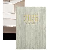 Planificateur de poche 2026 - Carnet de planification A7 en similicuir de poche | Planifier un calendrier papier annuel, suivre la gestion du temps, fixer des objectifs | Tiny Planner Workschool