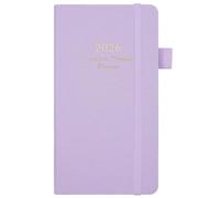 Planificateur de poche 2026, janvier 2026 à décembre 2026, planificateur scolaire hebdomadaire et mensuel, 9,8 x 18 cm, avec couverture flexible, boucle pour stylo, couverture en cuir synthétique
