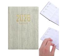 Planificateur de poche 2026 pour sac à main, format A7, version anglaise, planificateur de planification de 365 jours | pour objectif, budget, notes, travail, université, entreprise, lieu de travail