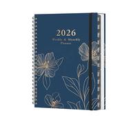 Planificateur de professionnelle 2026, carnet de, notes, taille compacte, systèmes de des tâches, expérience d ' écriture fluide, calendrier hebdomadaire et mensuel