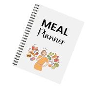 Planificateur de repas à double spirale - Journal de suivi des repas pour recettes de régime, petit-déjeuner, dîner, planification hebdomadaire