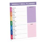 Planificateur de repas, carnet de planification des repas A5, 21 x 14,2 x 0,9 cm, suivi hebdomadaire de régime alimentaire, carnet de suivi quotidien, carnet de suivi sain pour homme, papier