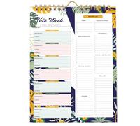 Planificateur de repas hebdomadaire 52 feuilles Bloc-notes Planification Alimentation saine Perte de poids Famille Cuisine Maison 20 x 15 cm