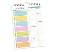 Planificateur de repas hebdomadaire - 52 feuilles de planification alimentaire - Planificateur de préparation des repas et liste d'épicerie, pour porte intérieure de maison