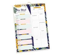 Planificateur de repas hebdomadaire, bloc de liste de courses, carnet de planification de 52 feuilles avec pages détachables, organisateur alimentaire en papier, bloc-notes de cuisine avec suivi