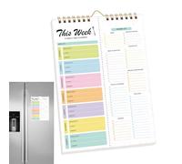 Planificateur De Repas Hebdomadaire Et Liste De Courses - 52 Feuilles Carnet Hebdomadaire | Bloc-notes Organisateur d'Aliments - Alimentation Saine Perte De Poids Famille Cuisine Réfrigérateur Mur Dim
