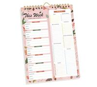 Planificateur de repas hebdomadaire et liste de dépenses | Carnet hebdomadaire de 52 feuilles - Préparation des repas et liste de dépenses, pour alimentation perte de poids Réfrigérateur Mur Famille