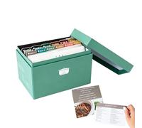 Planificateur de repas, idéal pour la cuisine et la famille, 17 x 12 x 8 cm, plan de repas hebdomadaire, lot de cartes de recettes, placement polyvalent, pour bureau, cuisine, liste d'épicerie