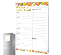 Planificateur de repas magnétique, aimant pour liste de courses de réfrigérateur | Aimants puissants pour réfrigérateur Planification des repas | Aimant de porte de réfrigérateur, 60 feuilles de