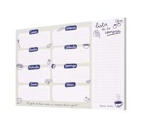 Planificateur de repas - Planificateur hebdomadaire de repas et liste de courses - Menu hebdomadaire - Journal de repas papier A4/90 g de 52 feuilles