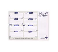 Planificateur de repas - Planificateur hebdomadaire de repas et liste de courses - Menu hebdomadaire - Journal de repas papier A4/90 g de 52 feuilles
