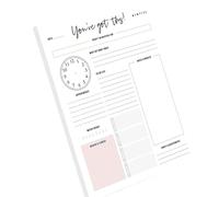 Planificateur de repas quotidien avec 60 feuilles de suivi des repas, carnet de notes de suivi d'entraînement, carnet de notes portable de lecture