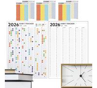 Planificateur de suivi des habitudes : organiseur de journal de motivation de productivité, carnet d'objectifs hebdomadaires quotidiens de douze mois, outil de planification de routine personnelle, ac