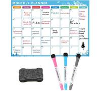 Planificateur de Tableau Magnétique, Tableau Semainier Frigo Effaçable, Planning Semaine Magnetique avec 3 Marqueurs, 29.7 * 42cm