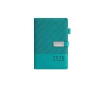 Planificateur de temps 2026, bloc-notes 365 jours, résistant à l'usure, format A5, anglais, planificateur quotidien, liste tâches, efficacité(Green)