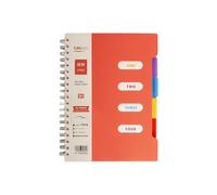 Planificateur de travail avec bordure en spirale renforcée, 25 K, pages sectionnées pour le travail, l'école, les notes B5, journal torsadé avec pages de séparation