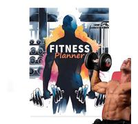 Planificateur d'entraînement, planificateur de fitness, cahier d'entraînement de gym | Carnet de bord de de l'entraînement mensuel hebdomadaire pour adultes