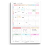Planificateur d'étude A4 - Calendrier hebdomadaire et liste de choses à