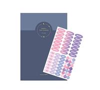 Planificateur d'étude coréen illustré non daté avec feuille d'autocollants (63 autocollants) pour étudier un carnet/journal/journal intime pour l'université et l'école - 63p, 14,5 x 21 cm