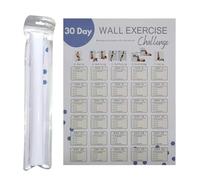 Planificateur d'exercices muraux 30 jours, planificateur d'exercices muraux de 30 jours, feuille d'enregistrement du défi physique pour une planification rapide | Planificateur mural avec poster