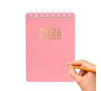Planificateur d'horaire | Carnet de notes printemps 2026 - Format A7 à souple - Format de poche pour esquisse, planification, journal, réunions de travail, recherches
