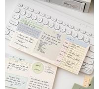Planificateur d'horaire quotidien, bloc-notes non adhésif pour le suivi des | Carnet de planification journalière pastel, feuilles de notes non collées pour journal, marquage prioritaire et travaux