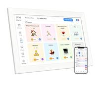Planificateur Électronique avec Wi-Fi, Calendrier Numérique 15,6", Écran Tactile Ips Hd, Mémoire Interne 32GB, Lecture Diaporamas, pour Maman & Cadeau de Fête Familial(White)