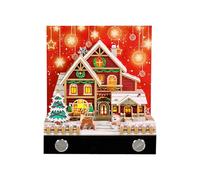 Planificateur Électronique De Maison De Neige Calendrier Hebdomadaire Éclairé Par LED Avec Décoration De Bureau Festive Et Lueur Chaude Pour Le Bureau Et Un Planificateur D'horaires De Noël